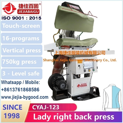 Jacket blazer steam automatic garment press machine vertical press front touch screen