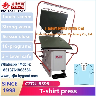 Vertical T Shirt Automatic Steam Press Machine With Touch Screen PLC 50HZ