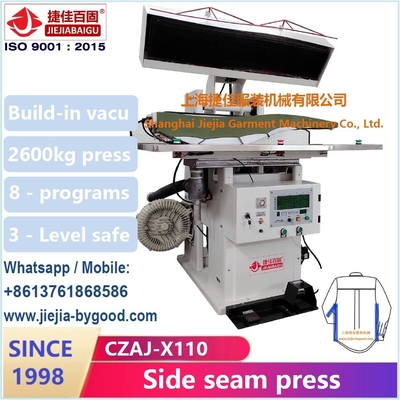 Aluminium Side Seam Shirt Pressing Machine Electric Heat For Wrinkle Free Seam Sealing