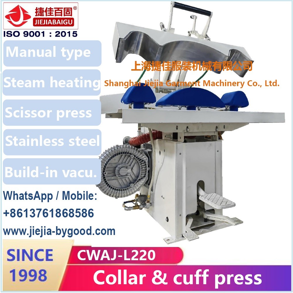 Laundry Manual Dry Steam Press Machine Shirt Collar Cuff Build In ...